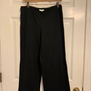 J.Jill Black relaxed fit pants, Ponte, full leg, long leg, size Medium petite